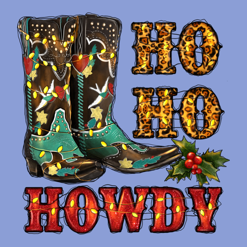 Christmas Cowboy Boots Ho Ho Howdy Long Sleeve Tee by RanaPortraitStore | Teevron