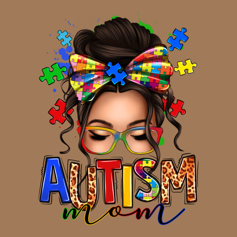 Autism Mom Afro Messy Bun Classic Tee by texasbilliewilder | Teevron