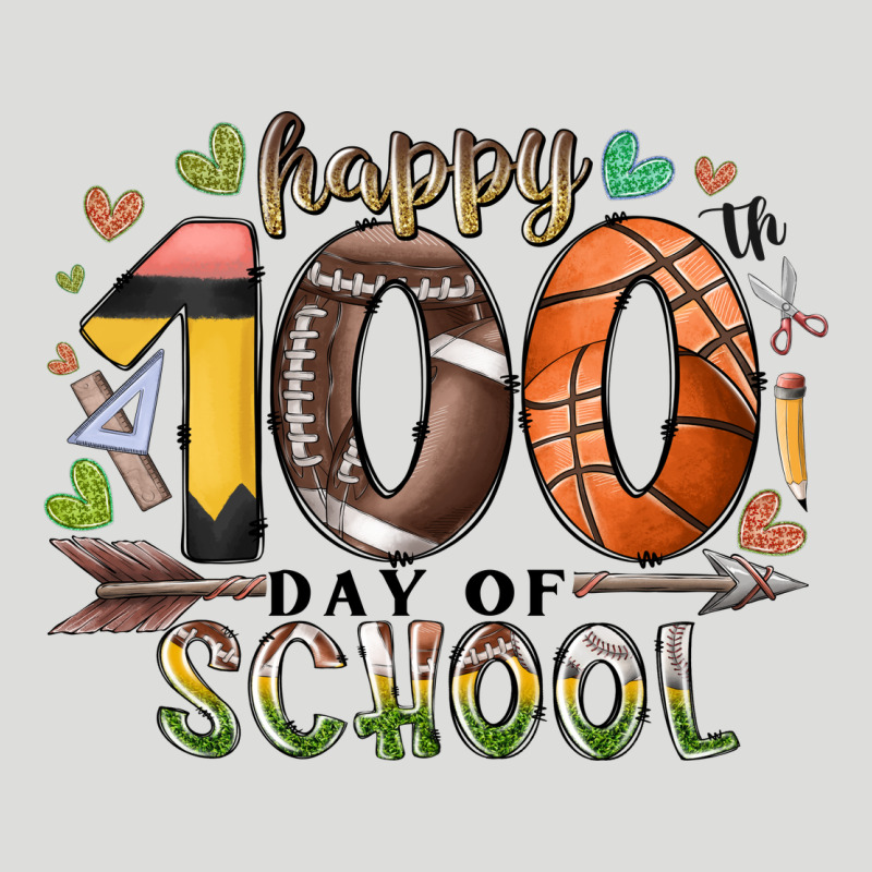 Happy 100 Americana Football Basketball Day Of Sch Zipper Hoodie by RacoonDesign | Teevron