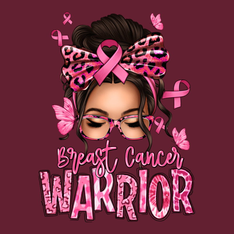 Brest Cancer Warrior Afro Messy Bun Classic Tee by texasbilliewilder | Teevron