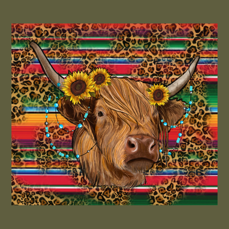 Serape Leopard Turquoise Sunflowers Cow Vintage Tee by RanaPortraitStore | Teevron