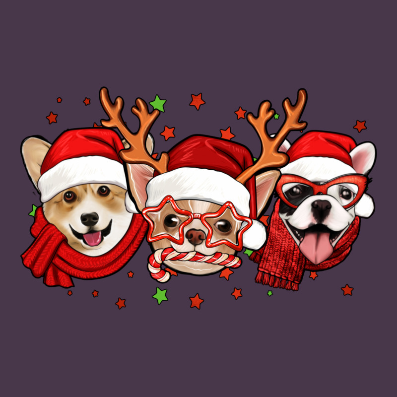 Christmas Dogs Corgi Chihuahua Frenchie Heavyweight Hoodie by Jasminsmagicworld | Teevron