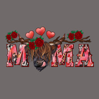 Valentine's Day Mama Black Highland Cow Urban Heavy Tee | Teevron