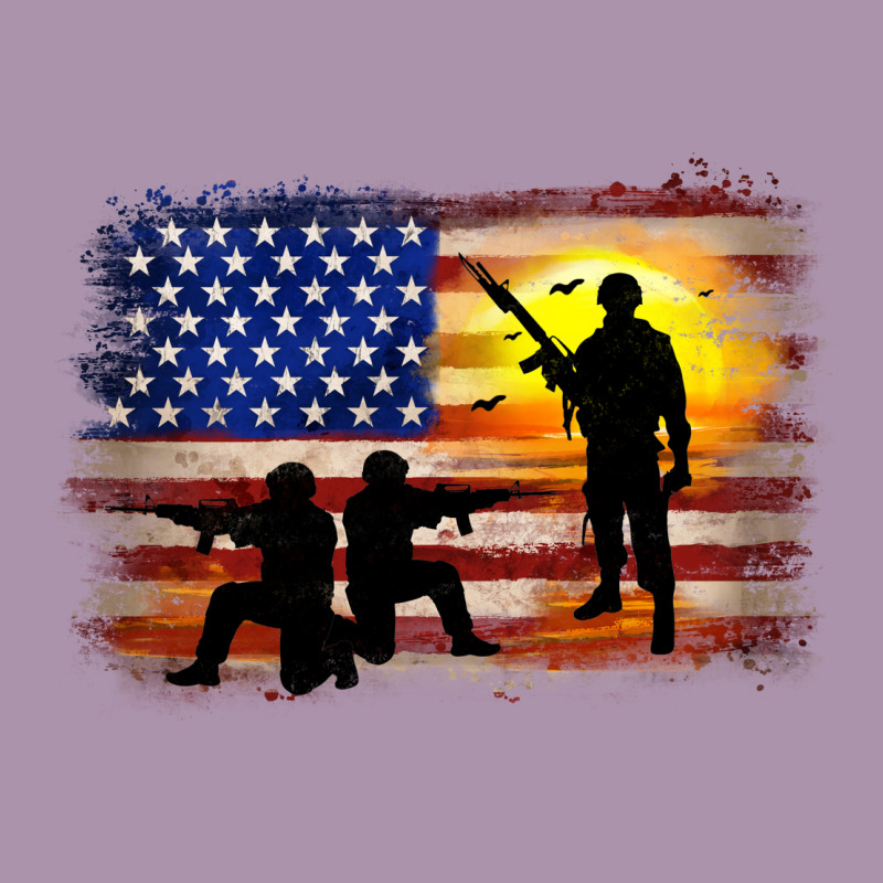 American Flag Soldier Sunset Heavyweight Hoodie by JahusDesignShop | Teevron