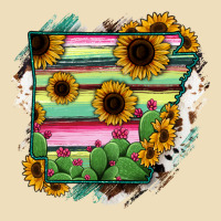 Arkansas Map Sunflower Cactus Serape Premium Hoodie | Teevron