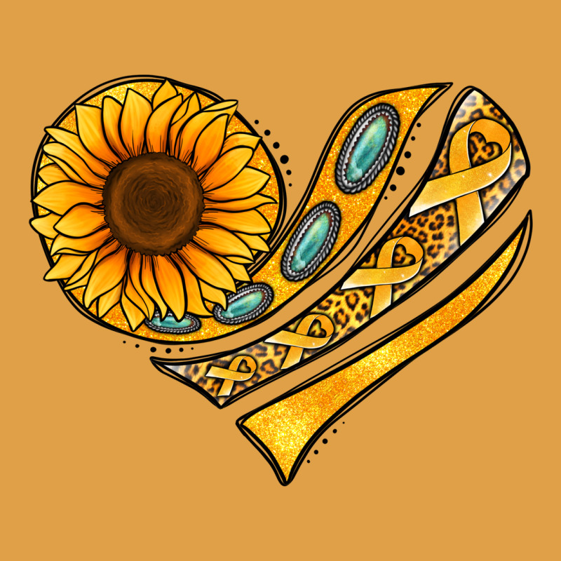 Childhood Cancer Awareness Heart Premium Hoodie by NancyCooperArtShop | Teevron