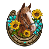 western horseshoe horse sunflowers gemstone | Teevron