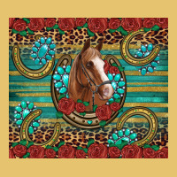Western Horse Horseshoe Roses Gemstones Glitter Wooden Premium Sweatshirt | Teevron