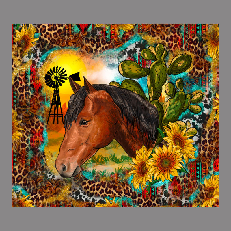 Western Horse And Sunflower Vintage Tee by RanaPortraitStore | Teevron