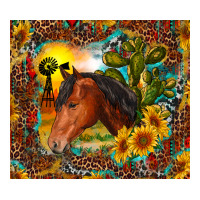 western horse and sunflower | Teevron