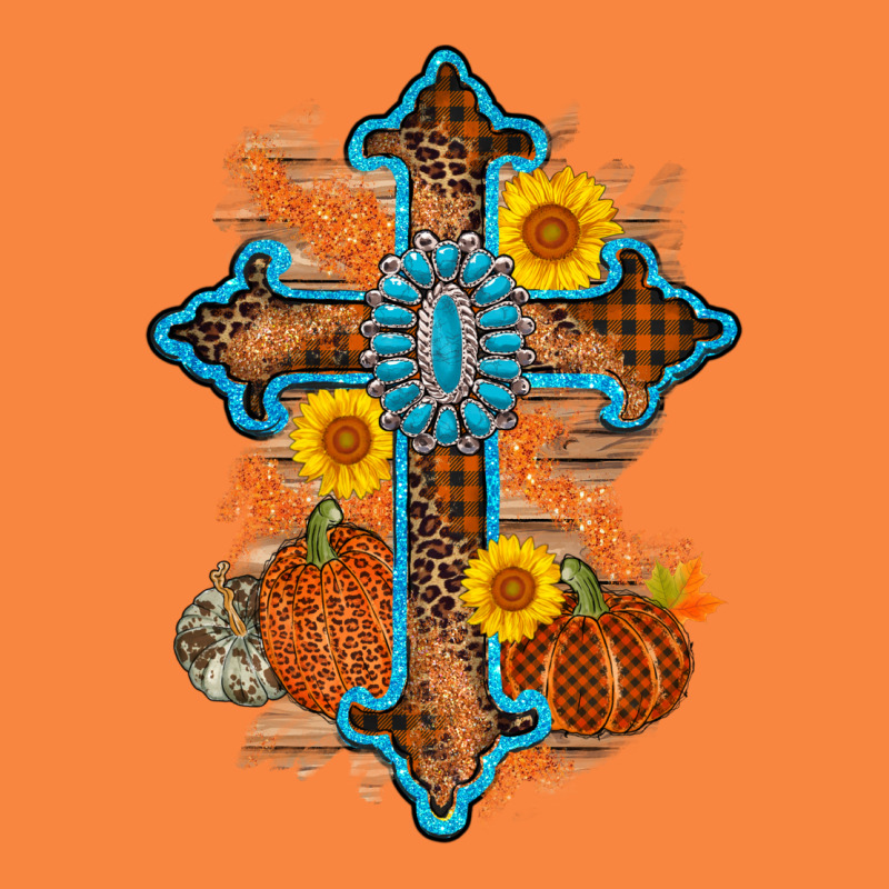 Thanksgiving Cross Pumpkin Sunflower Premium Sweatshirt by AdoDesignShop | Teevron
