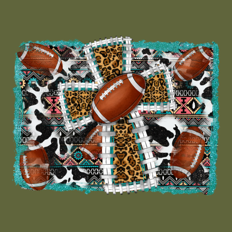 Football Cross Aztec Leopard Background Classic Tee by RanaPortraitStore | Teevron