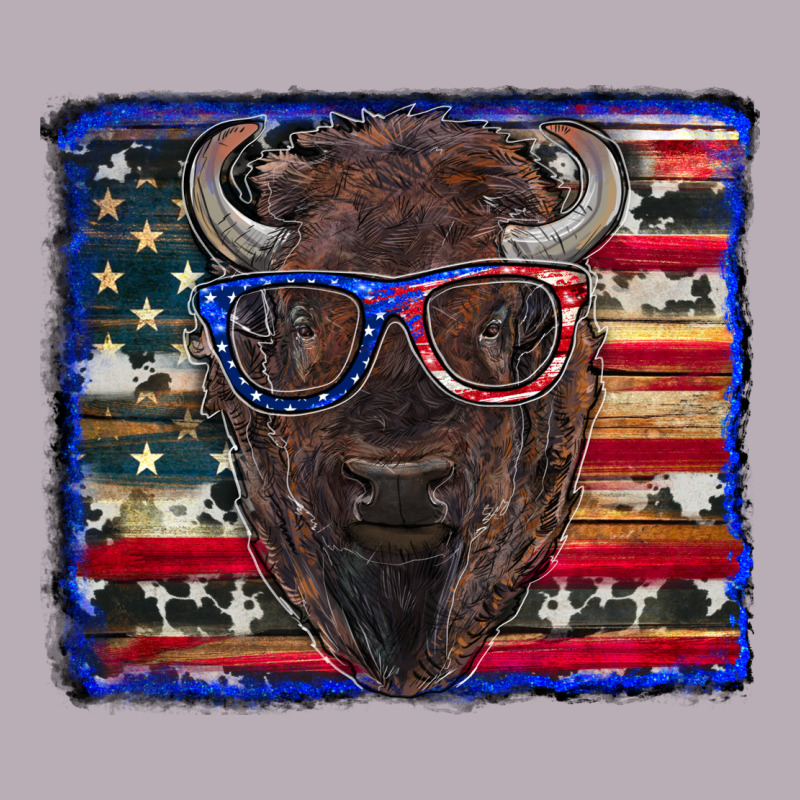 Bison With American Flag Vintage Tee by RanaPortraitStore | Teevron