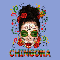 Mexicana Skull Girl Messy Bun Long Sleeve Tee | Teevron
