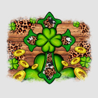 Western Shamrock Cross Leopard Background Premium Sweatshirt | Teevron