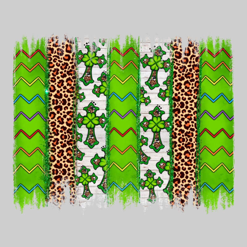 Western St. Patrick's Shamrock Cross Leopard Brushstroke Premium Sweatshirt by Artiststas | Teevron