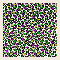 Mardi Gras Leopard  Seamless Pattern Zipper Hoodie | Teevron