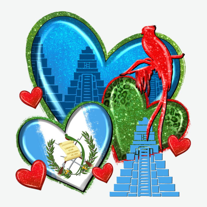 Guatemala Hearts Urban Heavy Tee by texasbilliewilder | Teevron