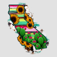 California Map Sunflower Cactus Serape Premium Hoodie | Teevron