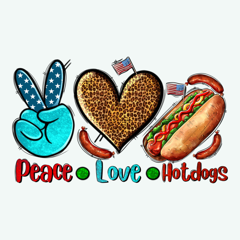Peace Love Hotdogs Premium Hoodie by AdoDesignShop | Teevron