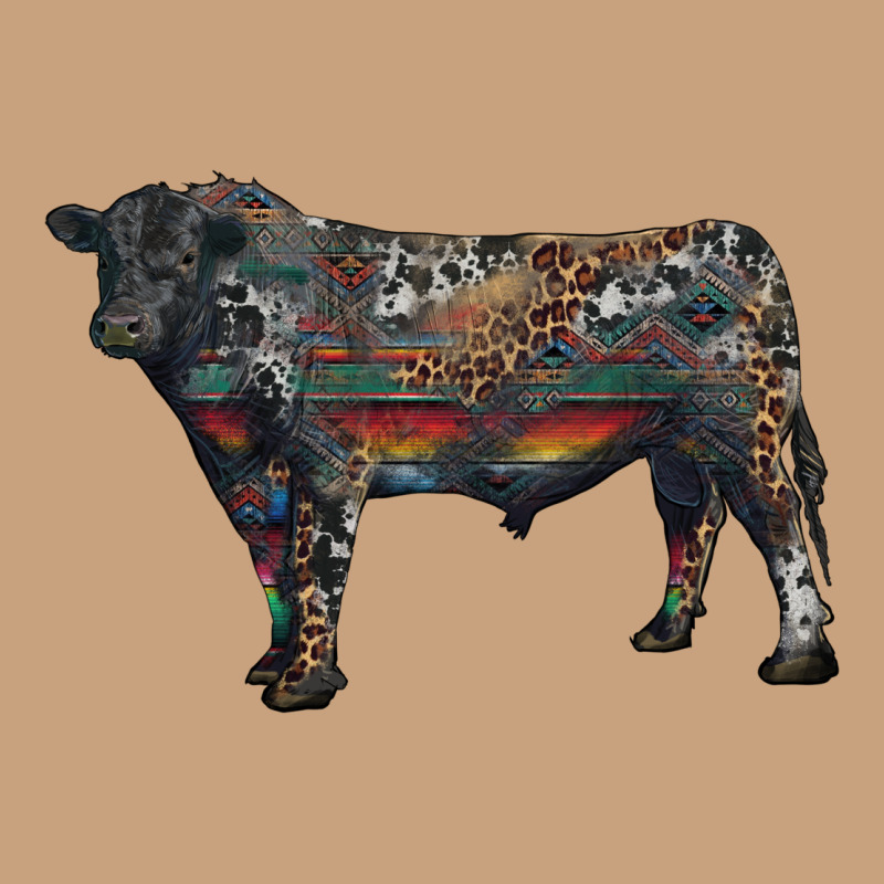 Black Angus Bull With Western Patterns Vintage Tee by RanaPortraitStore | Teevron