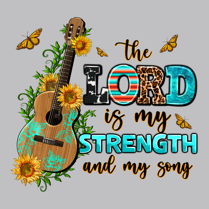 The Lord Is My Strength And My Song Guitar With Su Long Sleeve Tee by AdoDesignShop | Teevron