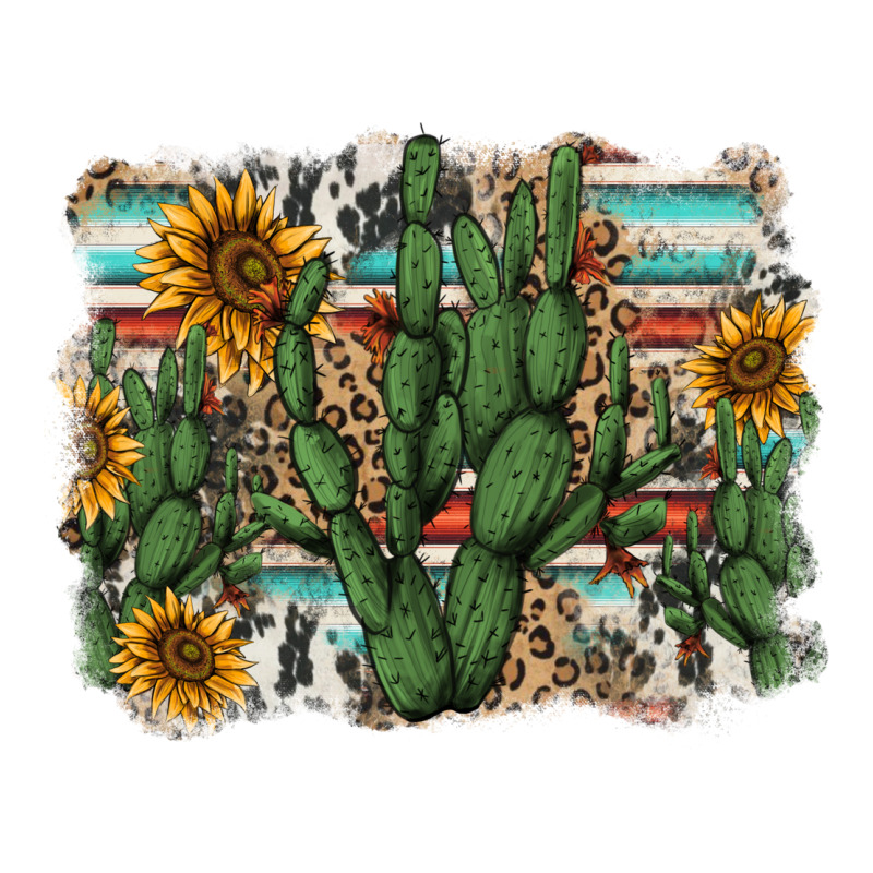 Serape Sunflowers Cactus Premium Sweatshirt by AdoDesignShop | Teevron