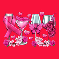 Breast Cancer Wine Glasses Classic Tee | Teevron