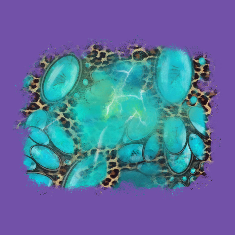 Turquoise Leopard Background Premium Sweatshirt by AdoDesignShop | Teevron