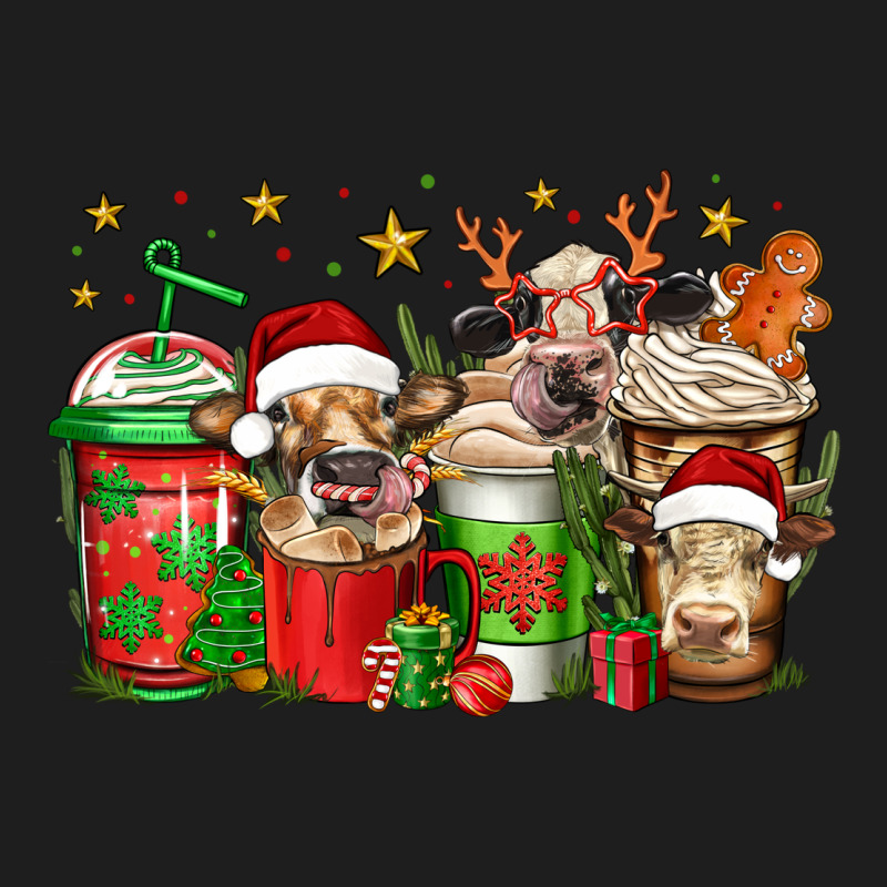 Christmas Cows Coffee Heavyweight Hoodie by Jasminsmagicworld | Teevron
