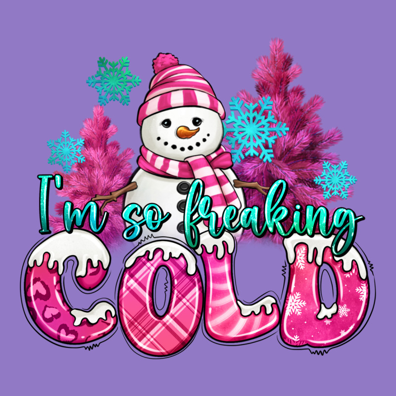 Im So Freaking Cold Pink Christmas Snowman Urban Hoodie by MaliasSmallBusiness | Teevron