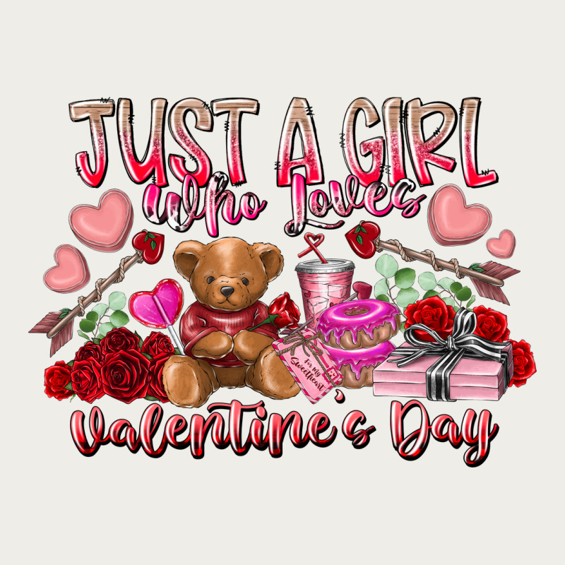 Just  Girl Who Loves Valentines Day Zipper Hoodie by RacoonDesign | Teevron