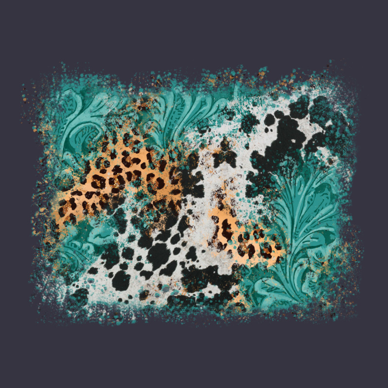 Cowhide Turquoise Leather Background Vintage Hoodie by AdoDesignShop | Teevron