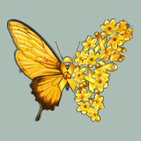 Flowers And Childhood Cancer Ribbon Butterfly Classic Tee | Teevron
