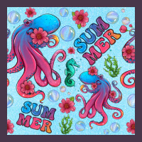 Summer And Octopus Seamless Pattern Heavyweight Hoodie | Teevron