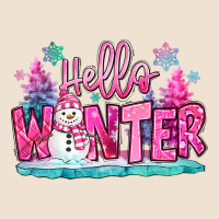 Hello Winter Pink Snowman Urban Hoodie | Teevron