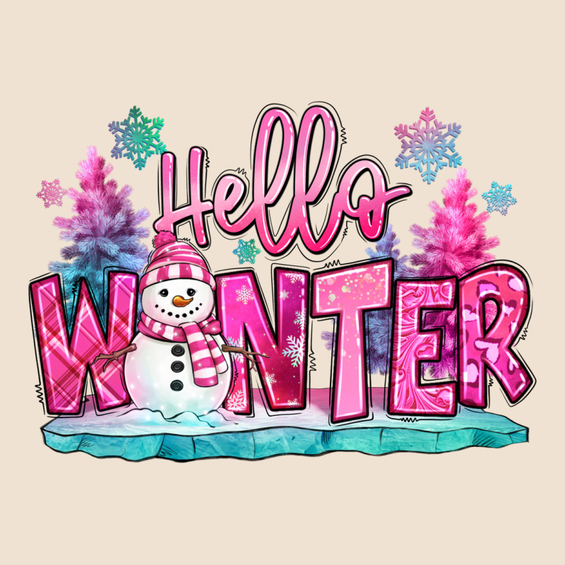 Hello Winter Pink Snowman Urban Hoodie by MaliasSmallBusiness | Teevron