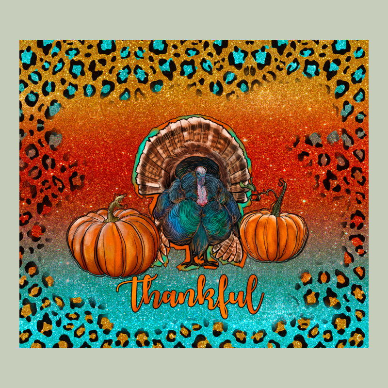Thankful With Turkey And Pumpkins Long Sleeve Tee by RanaPortraitStore | Teevron