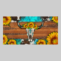 Longhorn Bull Skull License Plate Premium Sweatshirt | Teevron
