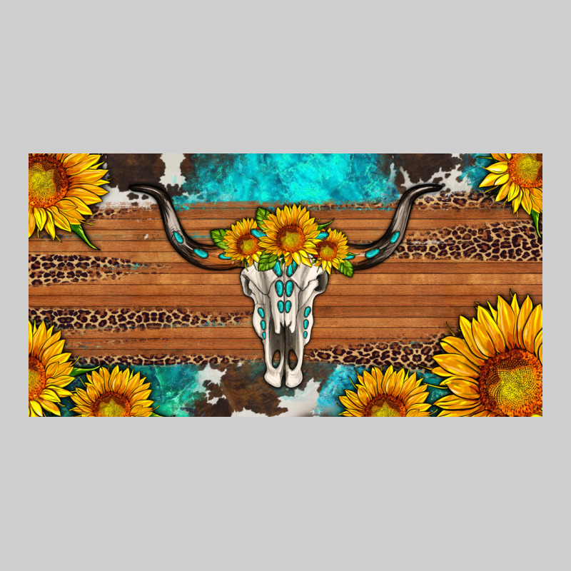 Longhorn Bull Skull License Plate Premium Sweatshirt by Artiststas | Teevron