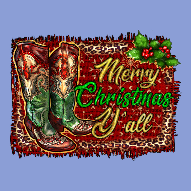 Merry Christmas Y'all Boots Long Sleeve Tee by RanaPortraitStore | Teevron