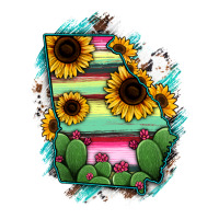 Georgia Map Sunflower Cactus Serape | Teevron