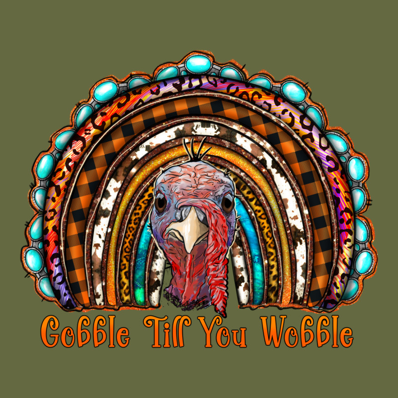 Gobble Till You Wobble Thanksgiving Rainbow Long Sleeve Tee by RanaPortraitStore | Teevron