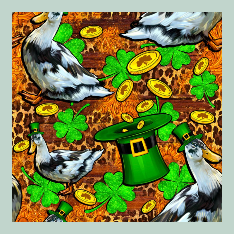 St Patricks  Duck With Leprechaun Hat  Seamless Zipper Hoodie by FaDigitalArtStudio | Teevron