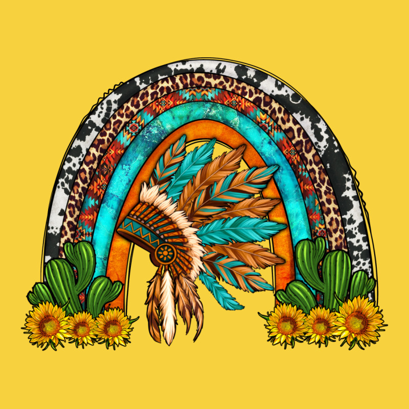 Indian Headdress Cactus And Sunflowers Rainbow Premium Sweatshirt by Artiststas | Teevron