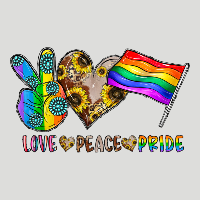 Peace Love Pride Zipper Hoodie by CowhideDigitalArt | Teevron