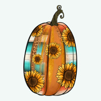 Serape Sunflower Pumpkin Premium Hoodie | Teevron