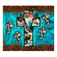 bull skull cross tumbler | Teevron