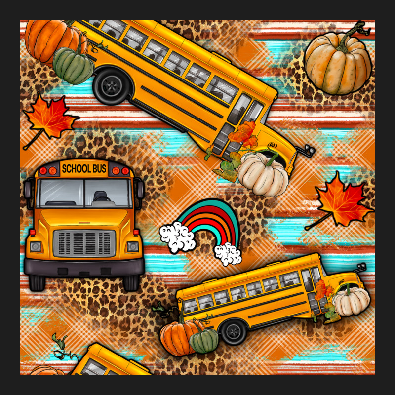 Fall School Bus Seamless Pattern Heavyweight Hoodie by BundleAndBundleShop | Teevron