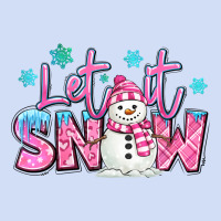 Let It Snow Pink Christmas Snowman Urban Hoodie | Teevron